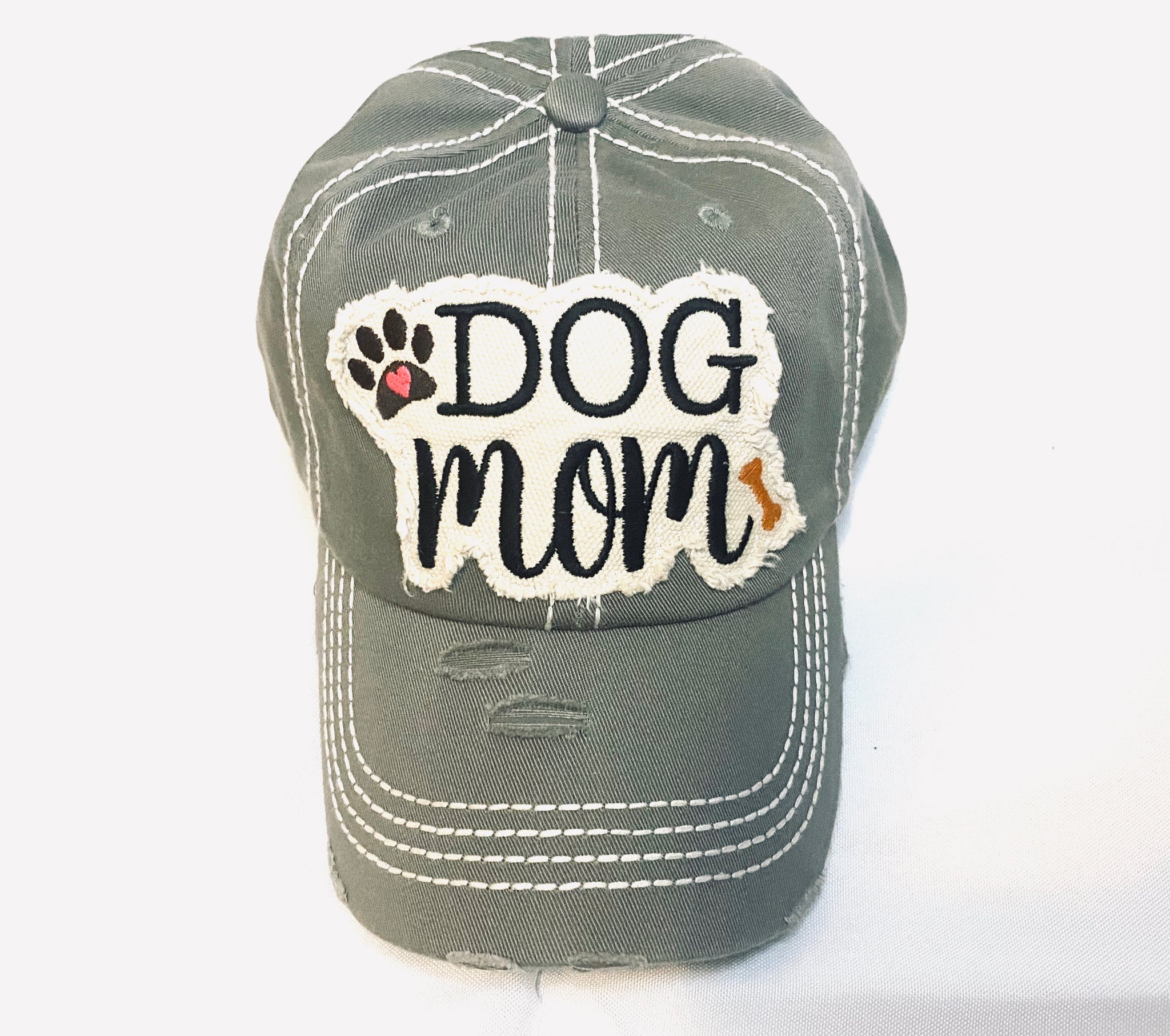 Dog Mom Distressed Vintage Hat